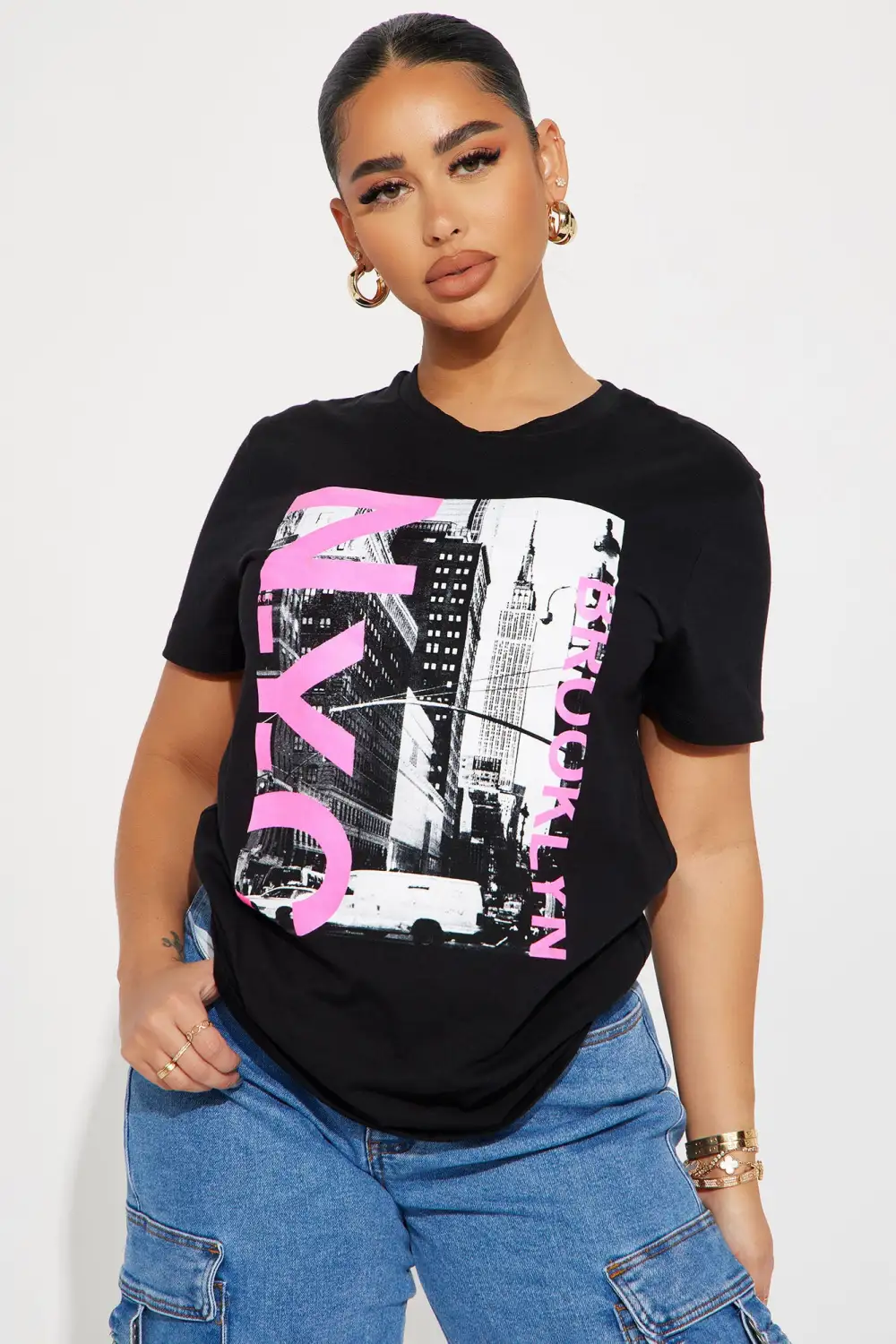 Brooklyn NYC Short Sleeve Graphic Tee - Black