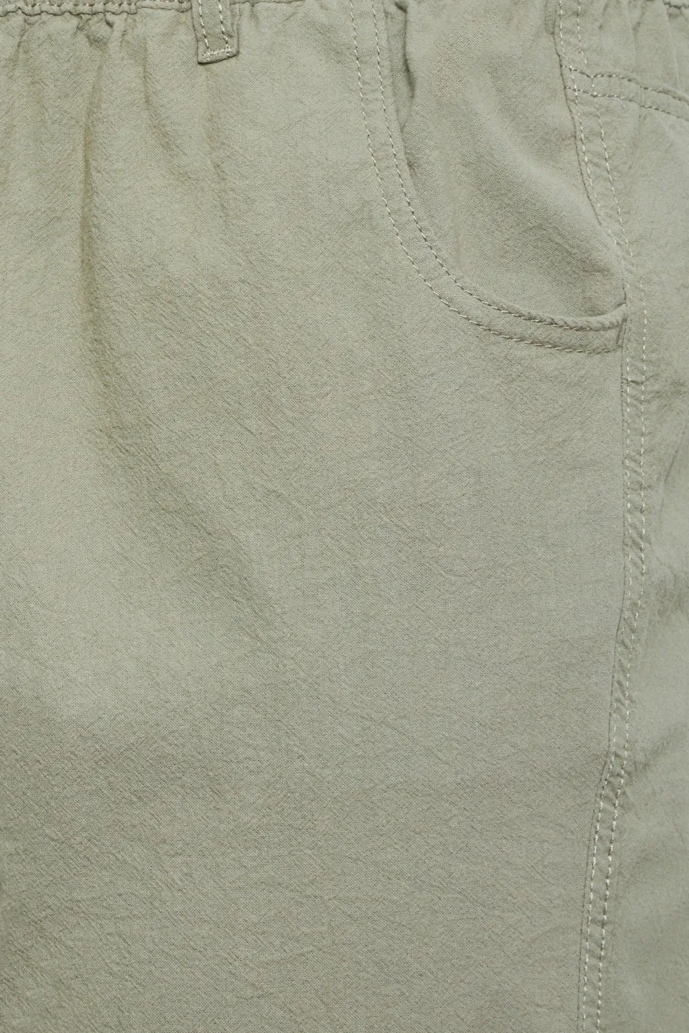 YOURS Curve Khaki Green Cotton Shorts