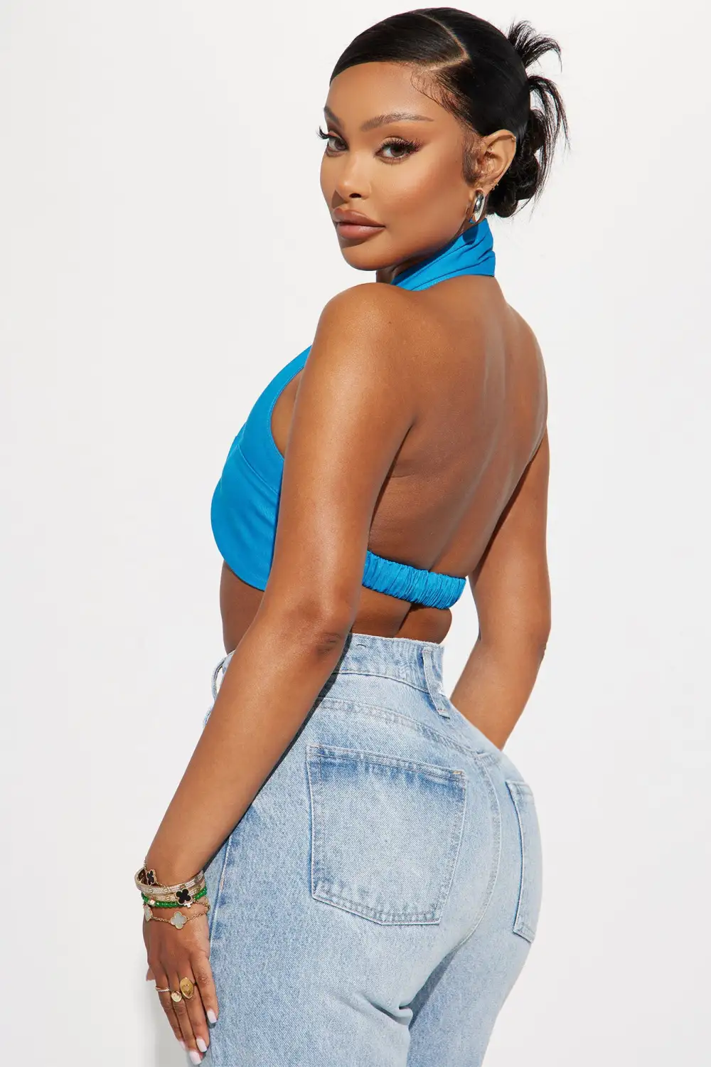 Kacee Halter Top - Turquoise