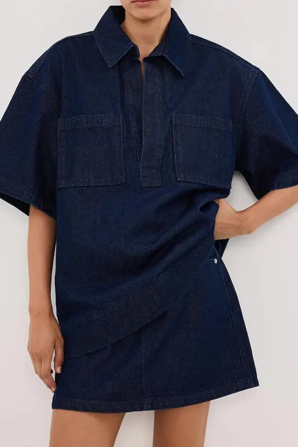 INDIGO DENIM MINI SKIRT