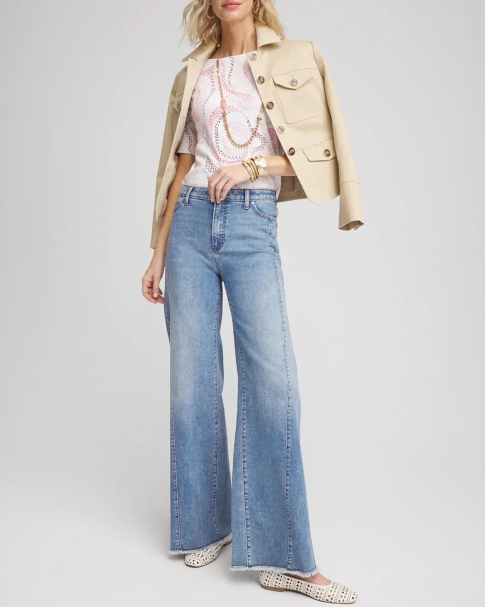 Short Sleeve Geometric Print Crew Neck Tee