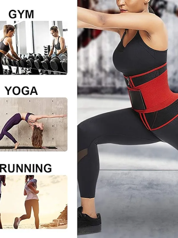 Corset Women's Waist Trainer Shapewears Office Valentine's Day Running Gym Black Red Spandex Sport Breathable Underbust Corset Zipper Hook and Loop Tummy Control Push Up Basic Solid Color Spring