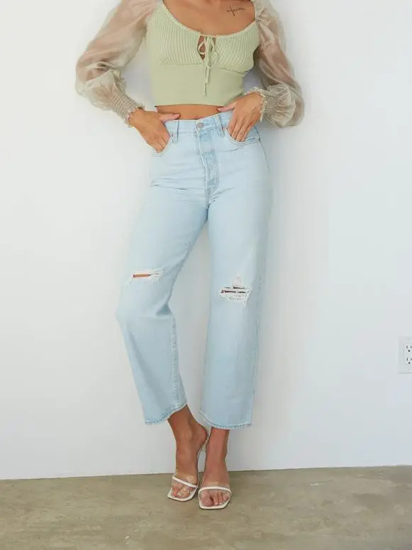 Levi's Ribcage Straight Ankle Jeans Ojai Up