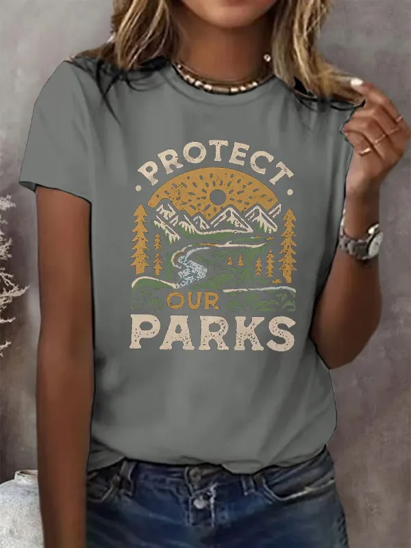 Protect Our Parks Hand-Drawn Comfort Colors T-Shirt