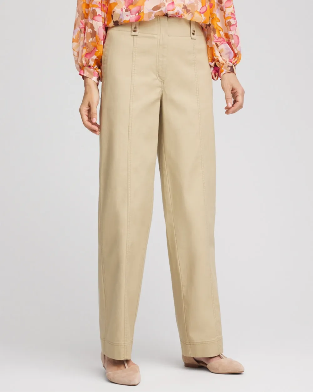 Pleated High Waist Wide Leg Trousers