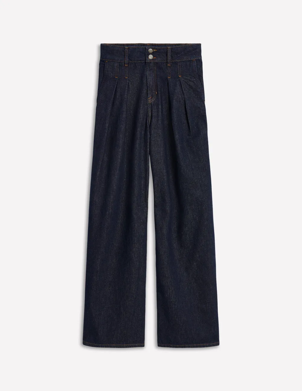 Mid Rise Fluid Denim Pants