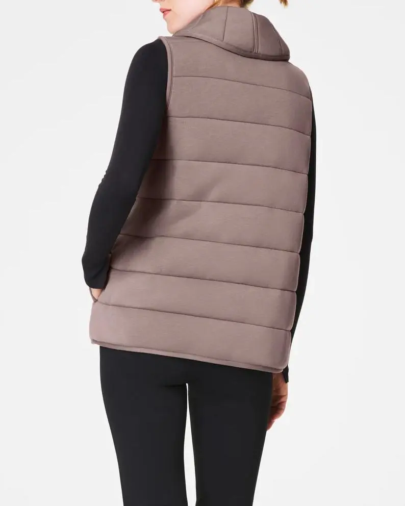 Plain Casual Puffy Vest