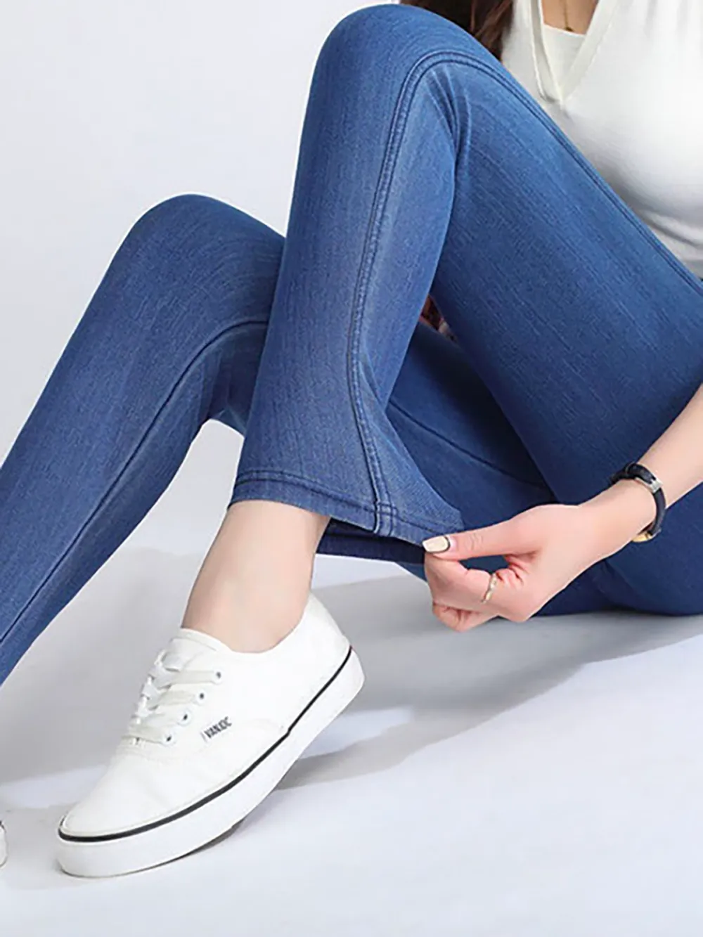 Regular Fit Elastic Legging Jeans