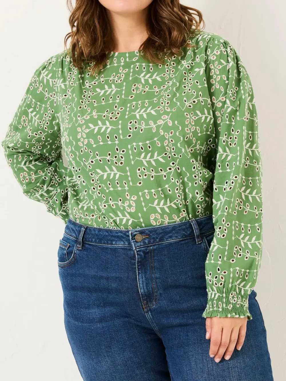 Light Green Embroidered Blouse