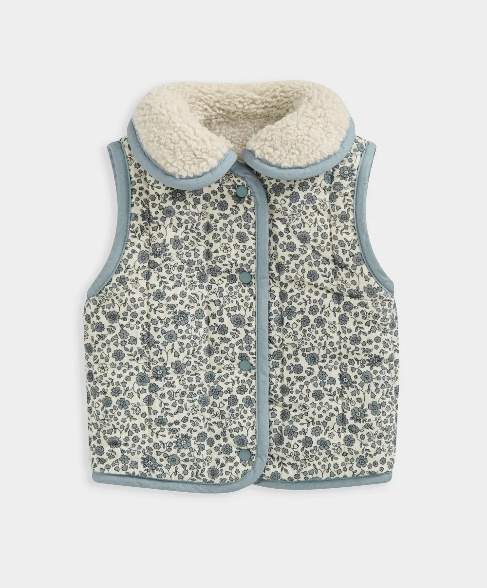Reversible Borg Gilet - Beige