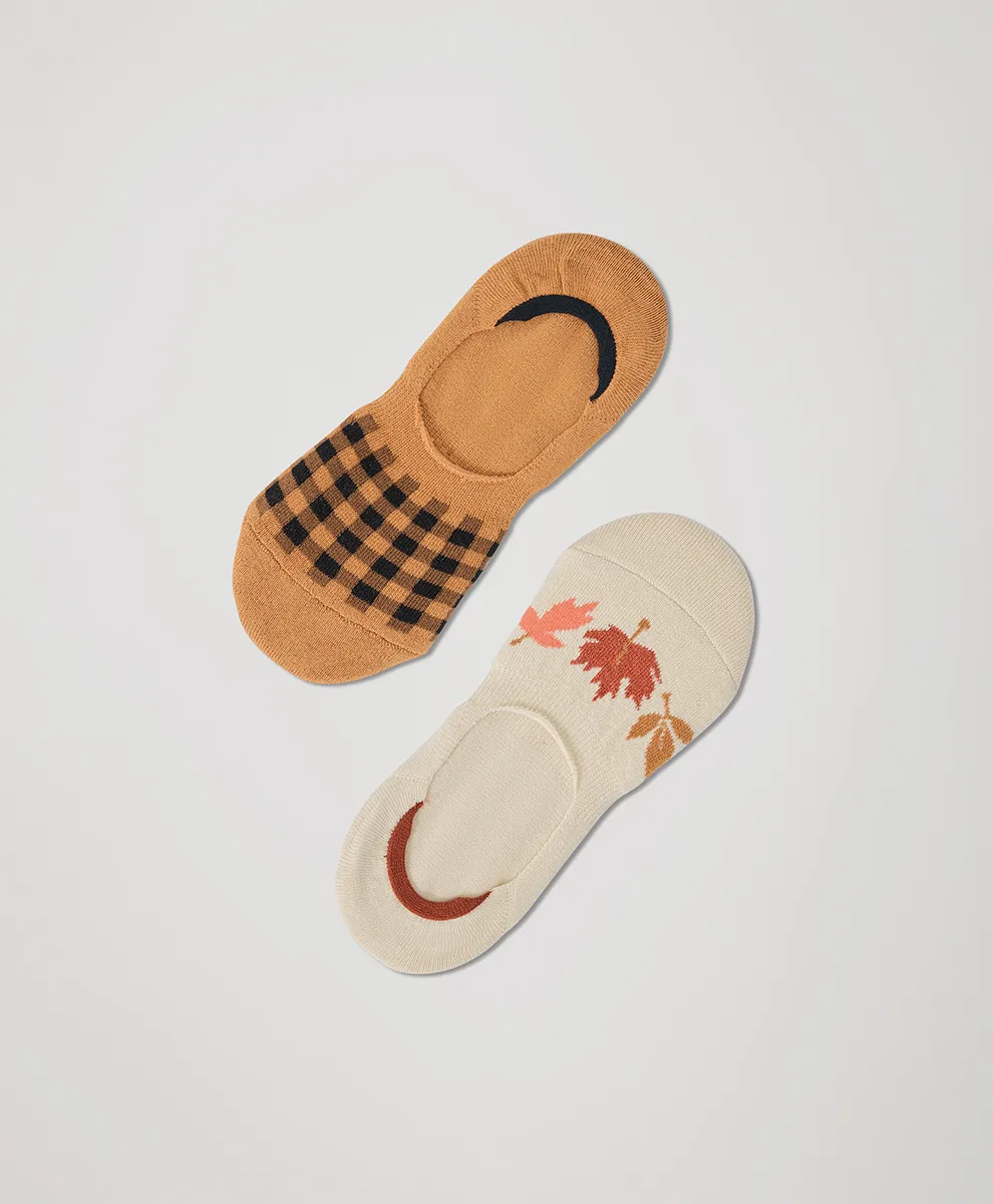 Pattern No-Show Socks 2-Pack