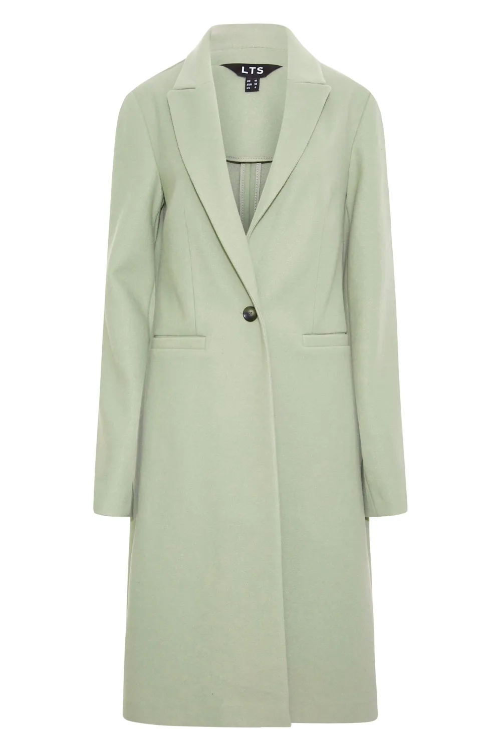 LTS Tall Sage Green Midi Formal Coat