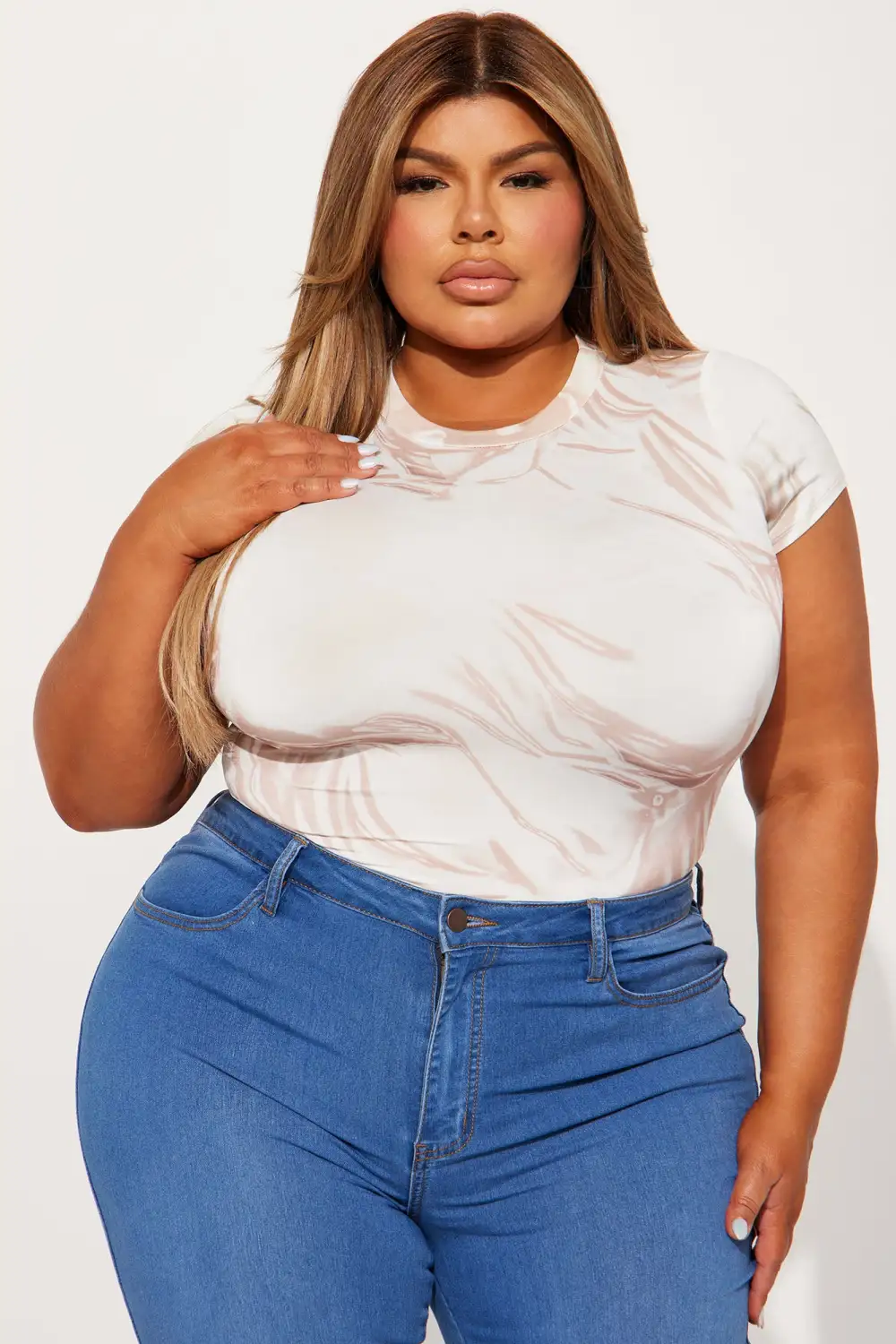 Temperature's Up Bodysuit - Taupe/combo