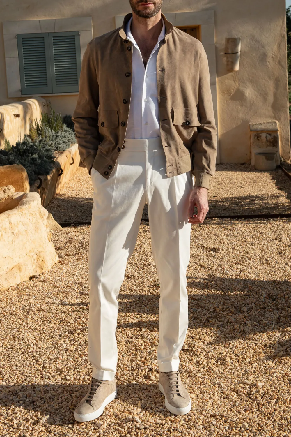 Beige Soft Suede  Jacket