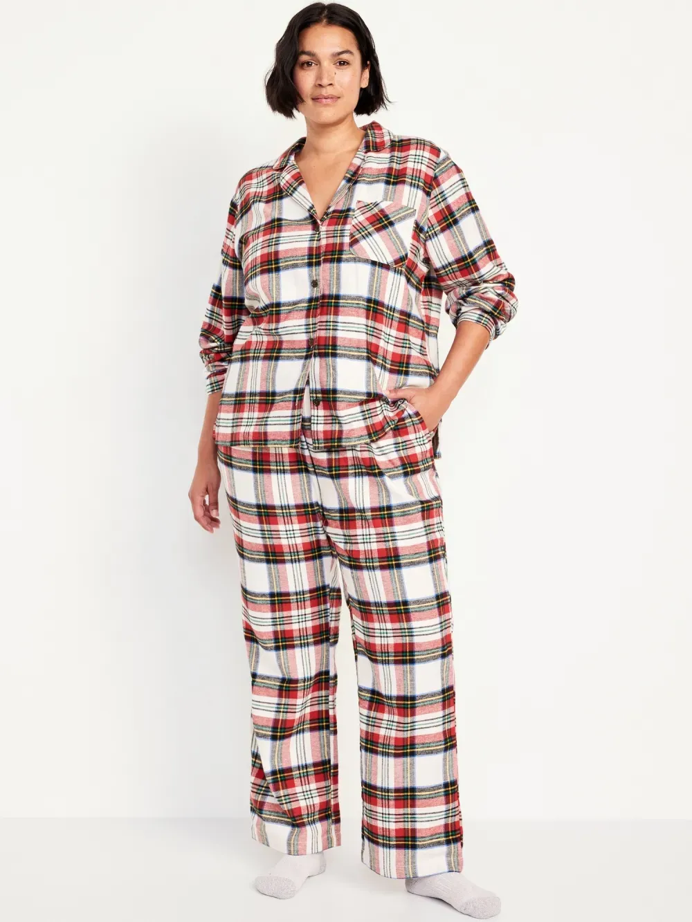 FLANNEL PAJAMA SET FOR WOMEN