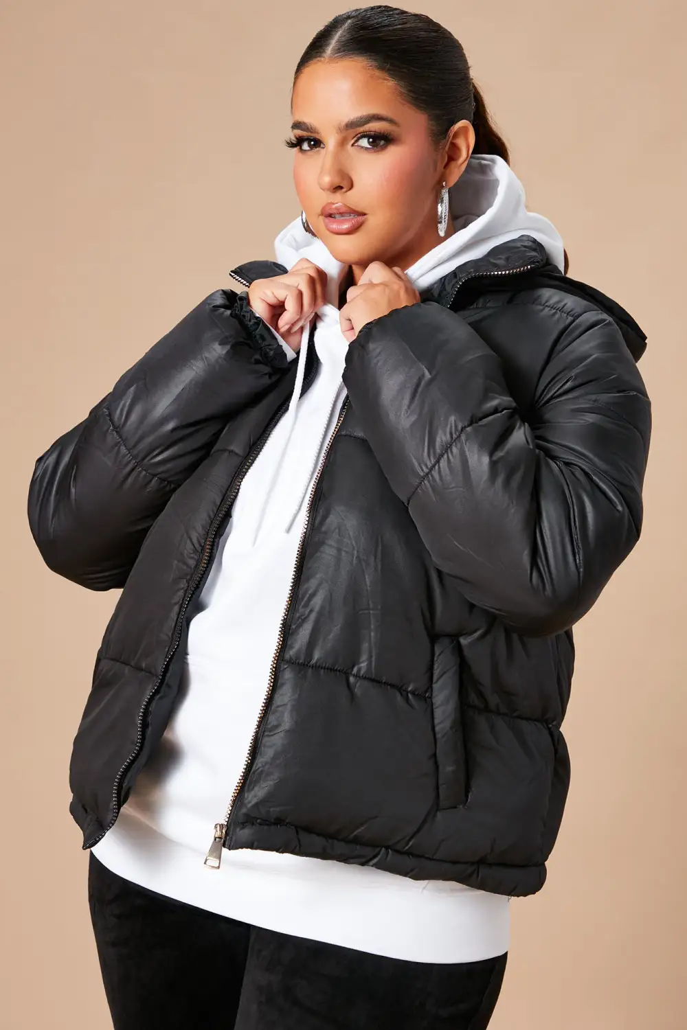 Don't Rain On My Puffer Jacket - Black