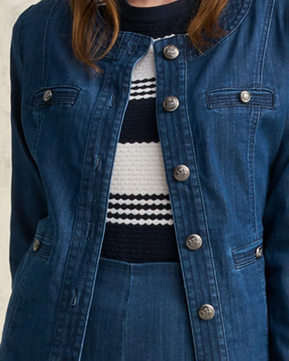 Stitch Detail Denim Jacket