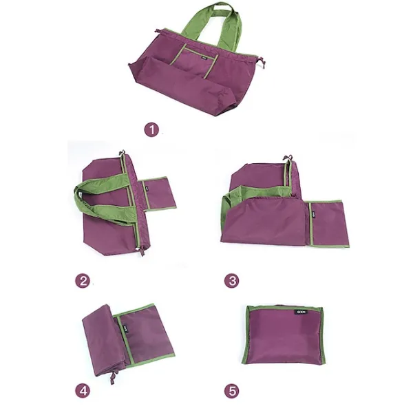 Women's Tote Drawstring Bag Diaper Bag Tote Oxford Cloth Outdoor Shopping Daily Large Capacity Waterproof Foldable Solid Color Color Block Black large Black medium Purple large