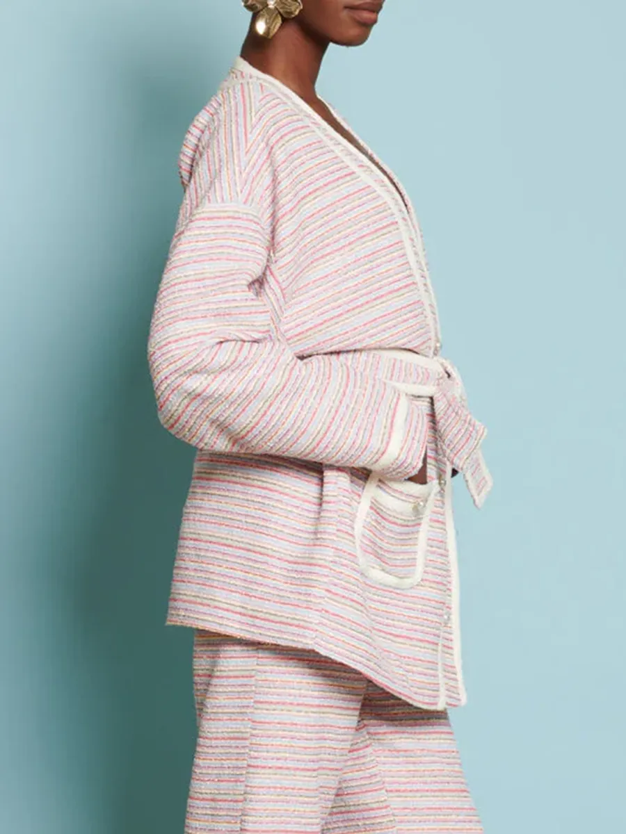 Casual Honeydew Tweed Cardigan