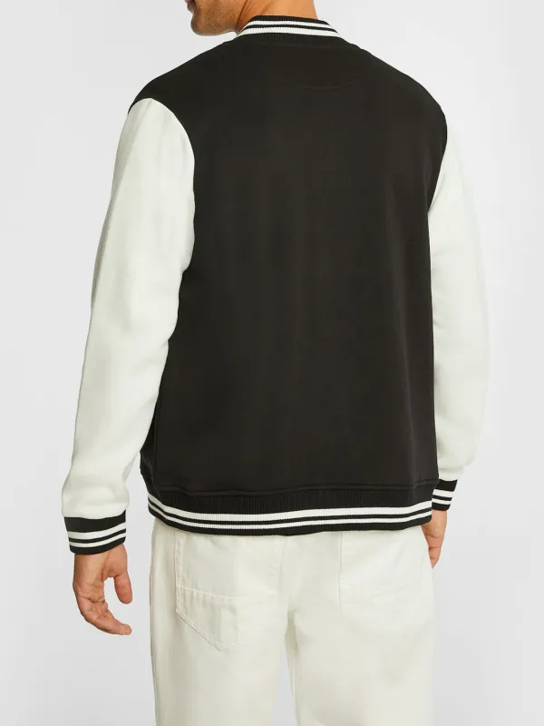 Black And White Varsity Letterman Jacket