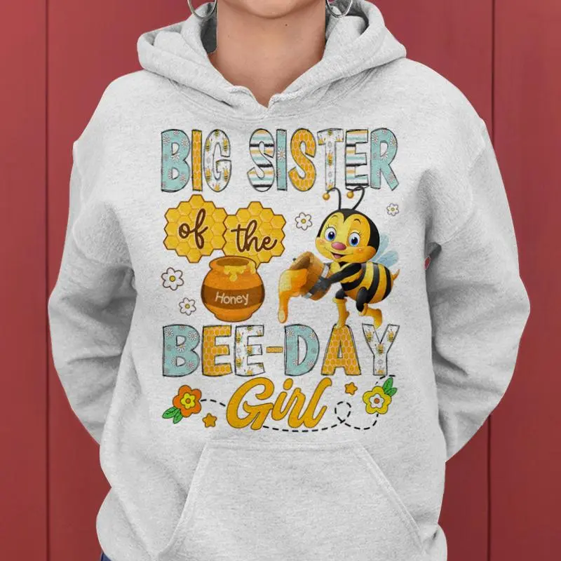 Big Sister Of The Bee-Day Girl Bee Birthday Party Women Hoodie