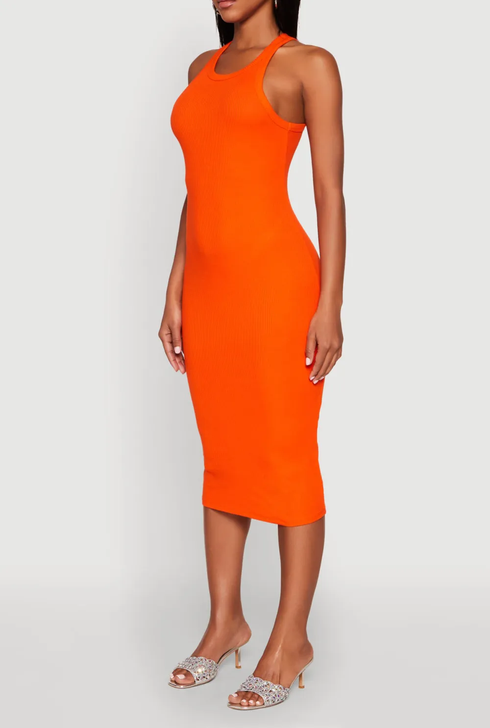 Solid Color Sleeveless Dress