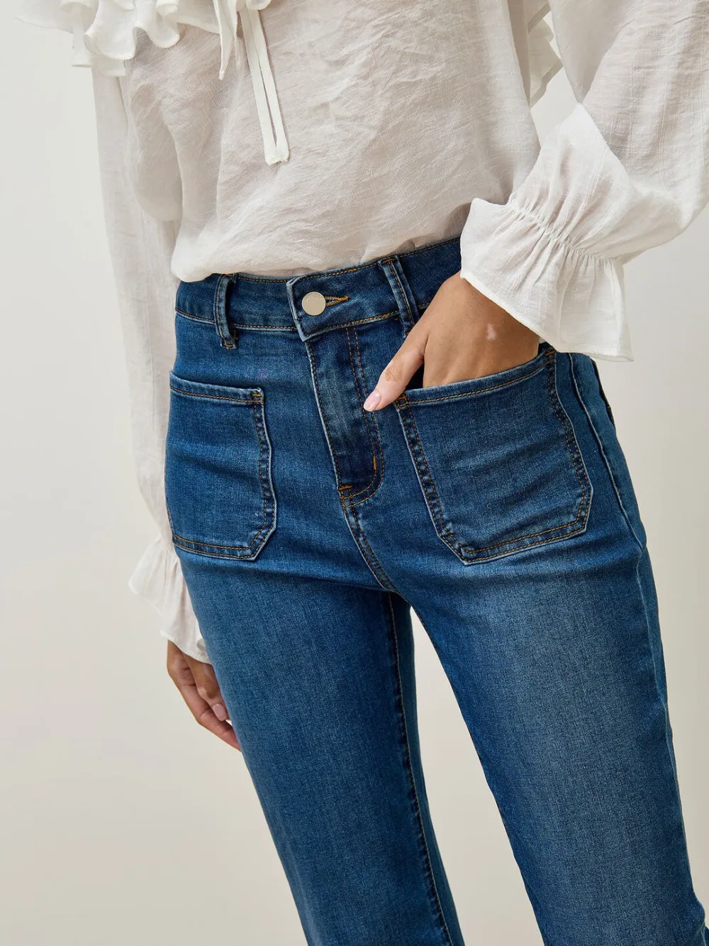 Retro High-Rise Flare Jeans