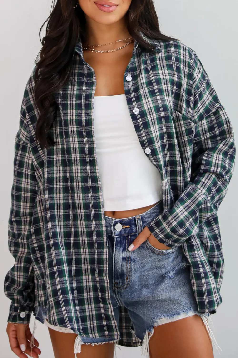 Trendsetting Aspect Hunter Green Plaid Flannel