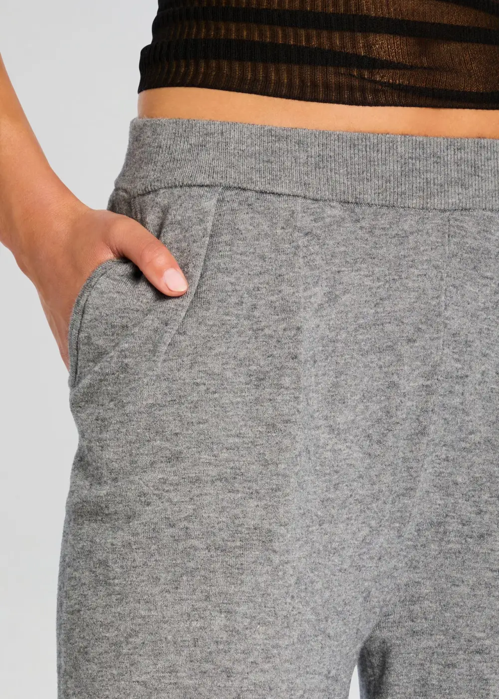 Knit Pleated Trousers