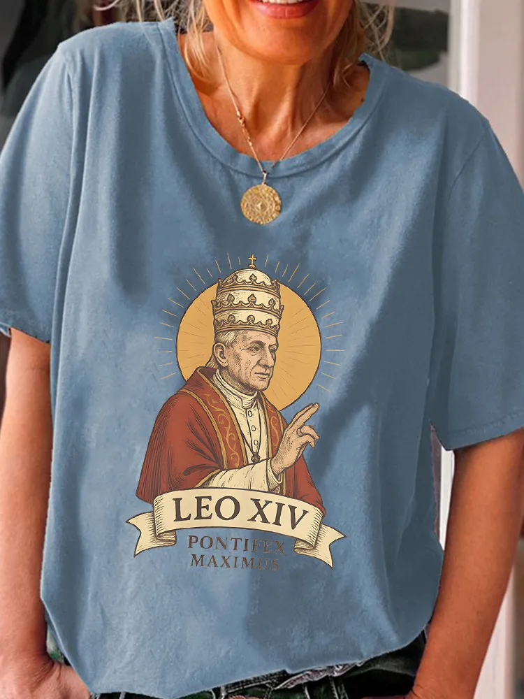 Women'S Pope Leo Xiv  Made In America Round-Neck Short-Sleeved T-Shirt