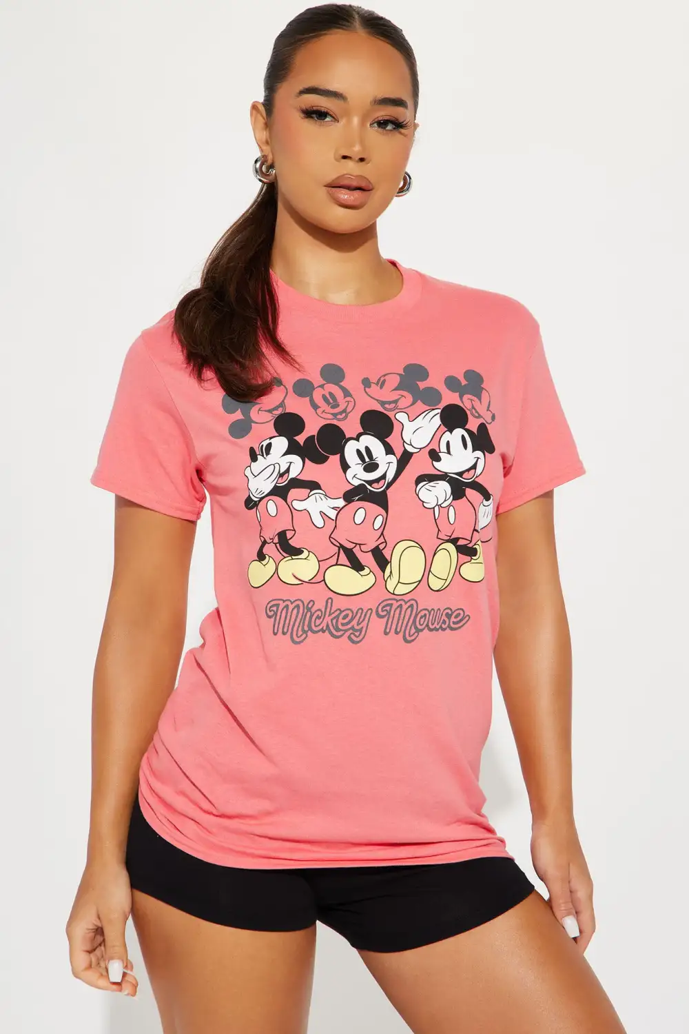 Strike A Pose Mickey Mouse Graphic Tshirt - Red