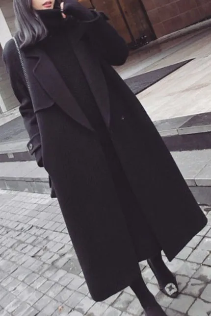 Hepburn Double Face Faux Woolen Coat