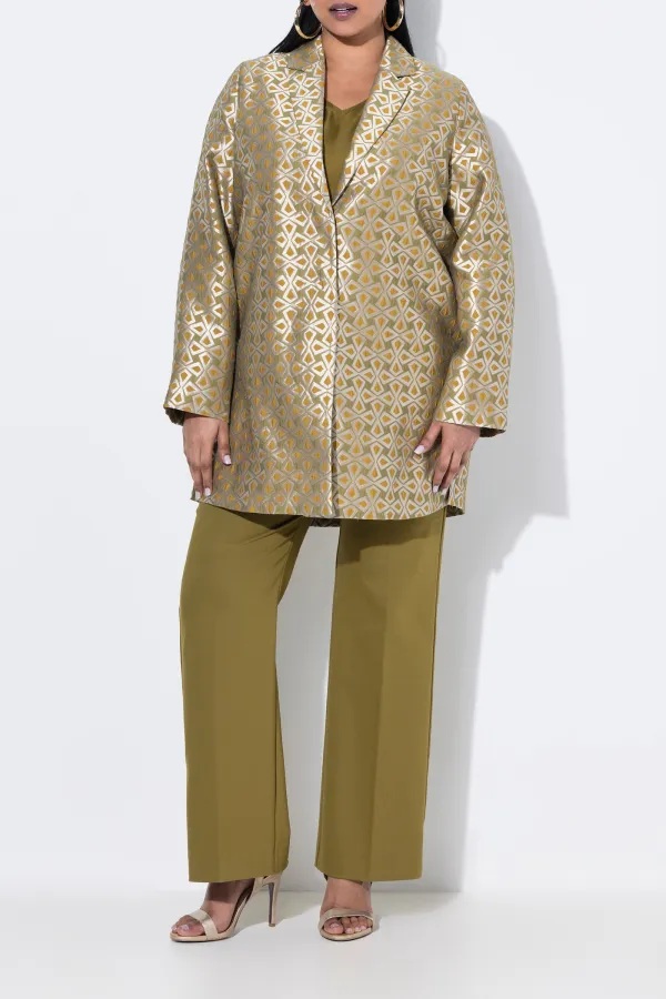 Shining Three-Quarters Sleeve Jacket