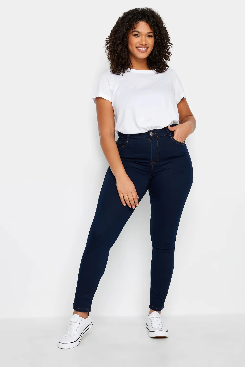 EVANS Curve Indigo Skinny Jeans