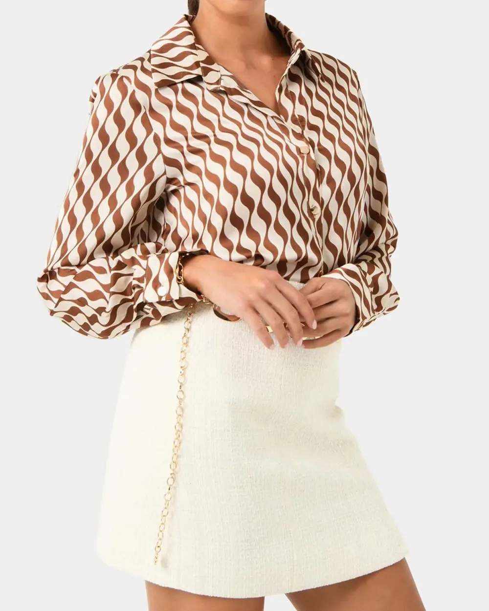 Geometric Print Design Print Relaxed Shirt