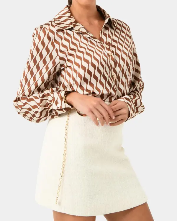 Geometric Print Design Print Relaxed Shirt