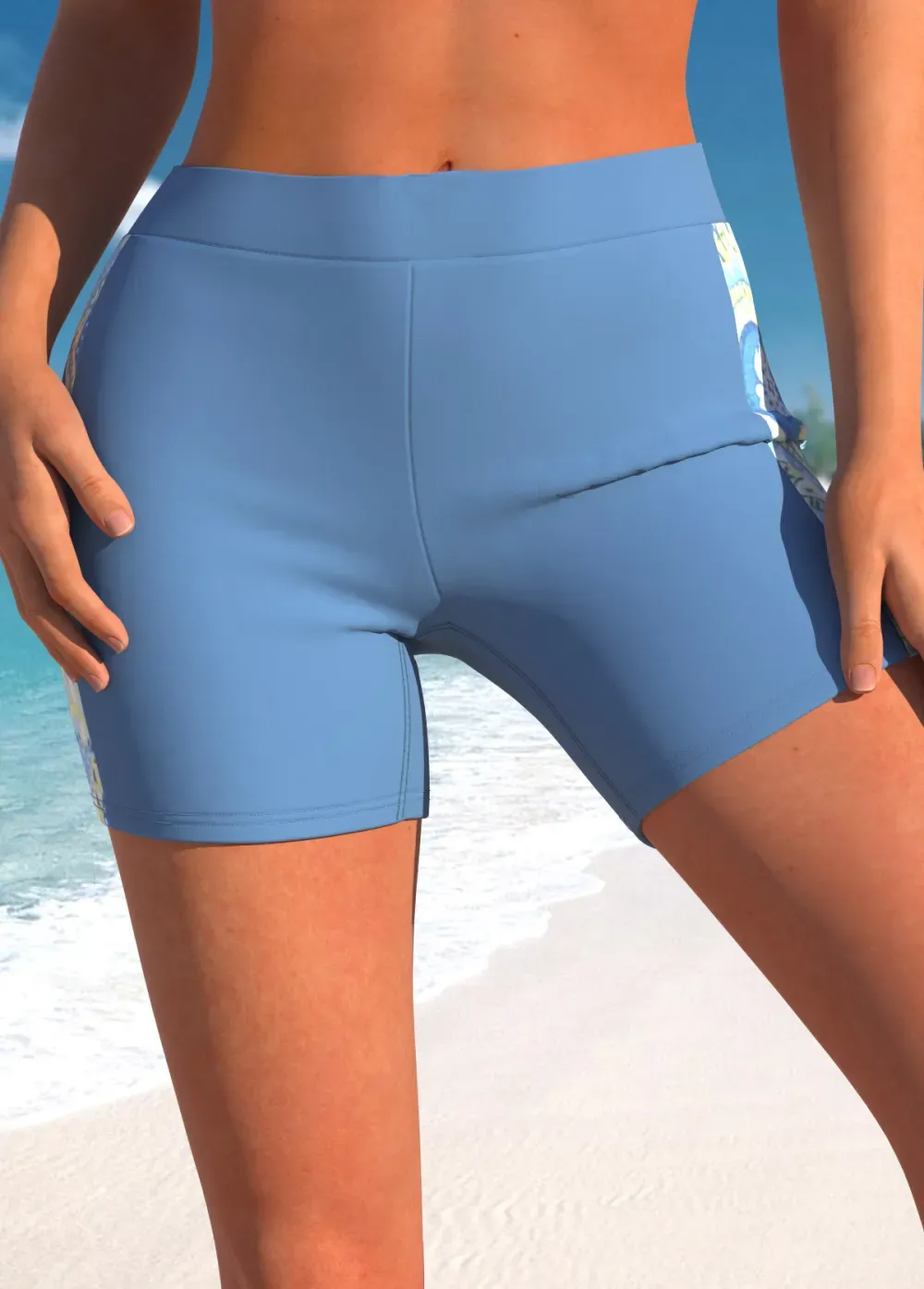 Floral Print Black Cross Strap Tankini Set