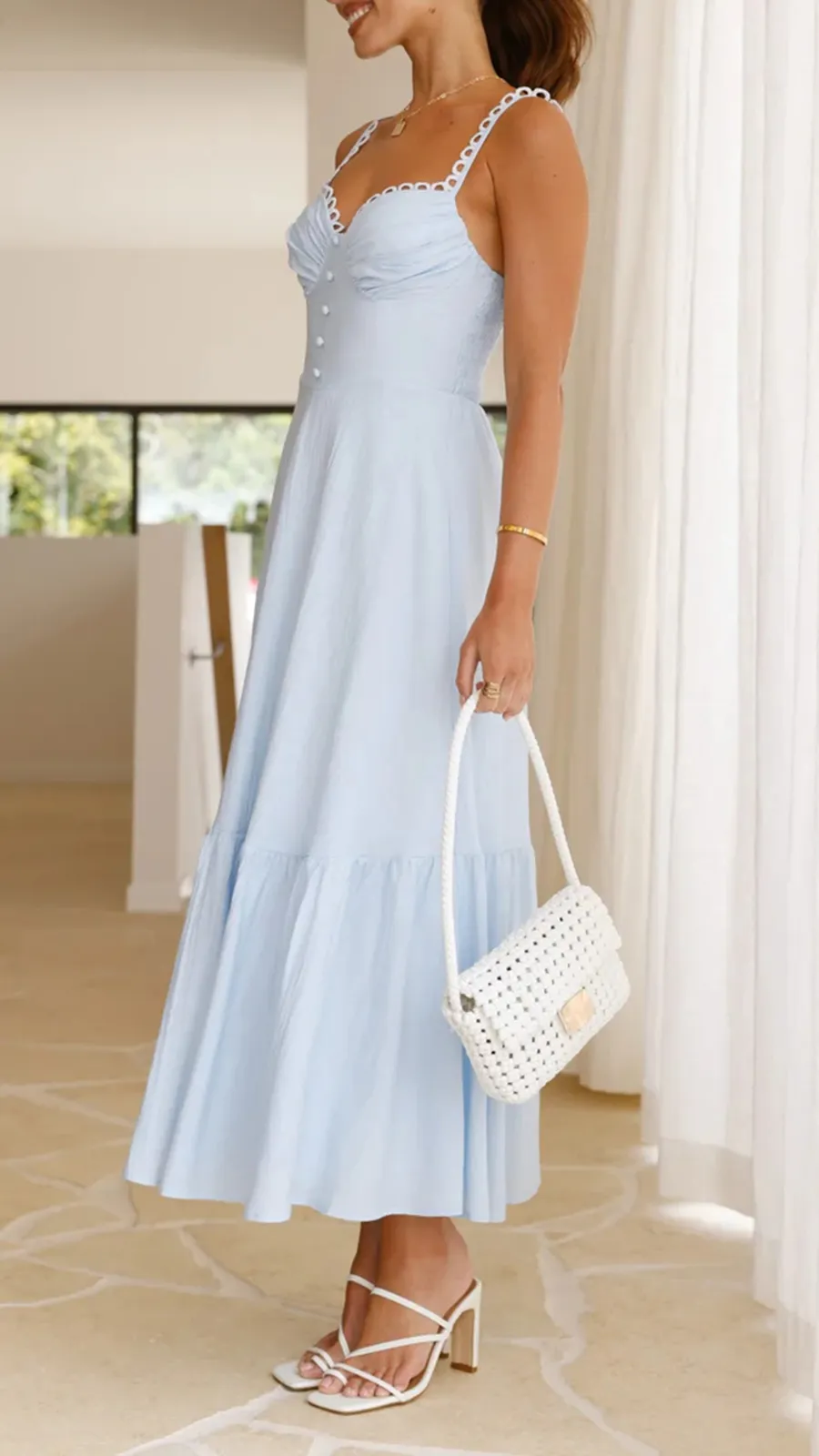 Front Button Detailing Dress