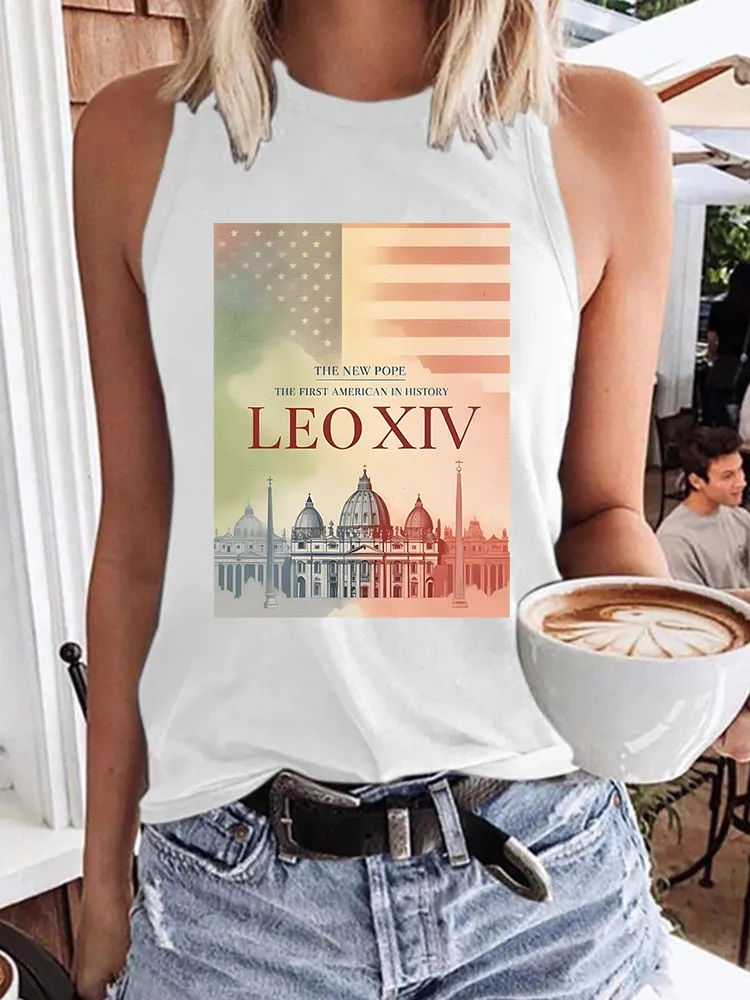Women's Pope Leo Xiv First America Pope Crew Neck Vest