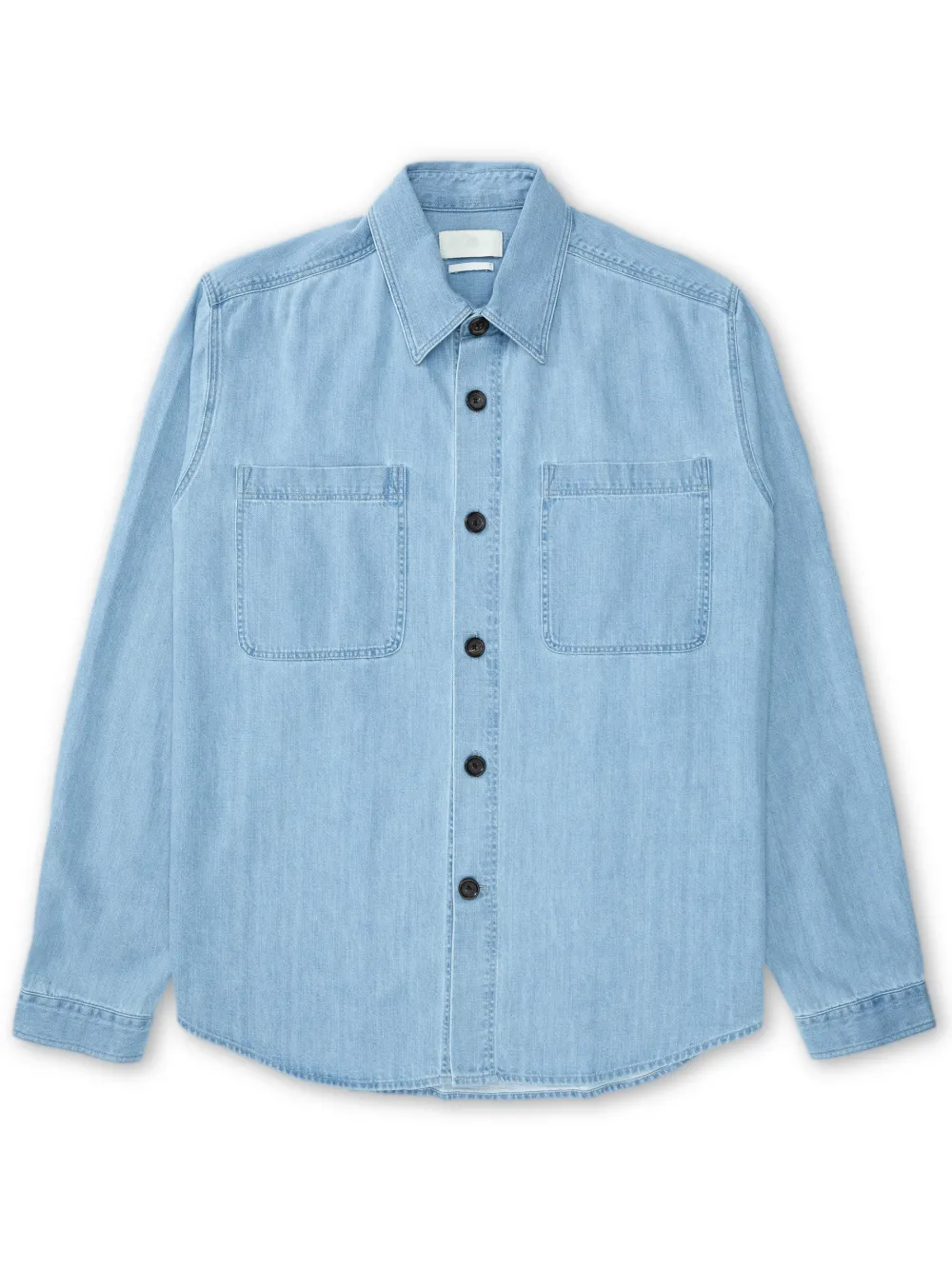 Denim Indigo Light Cotton Blend Overshirt