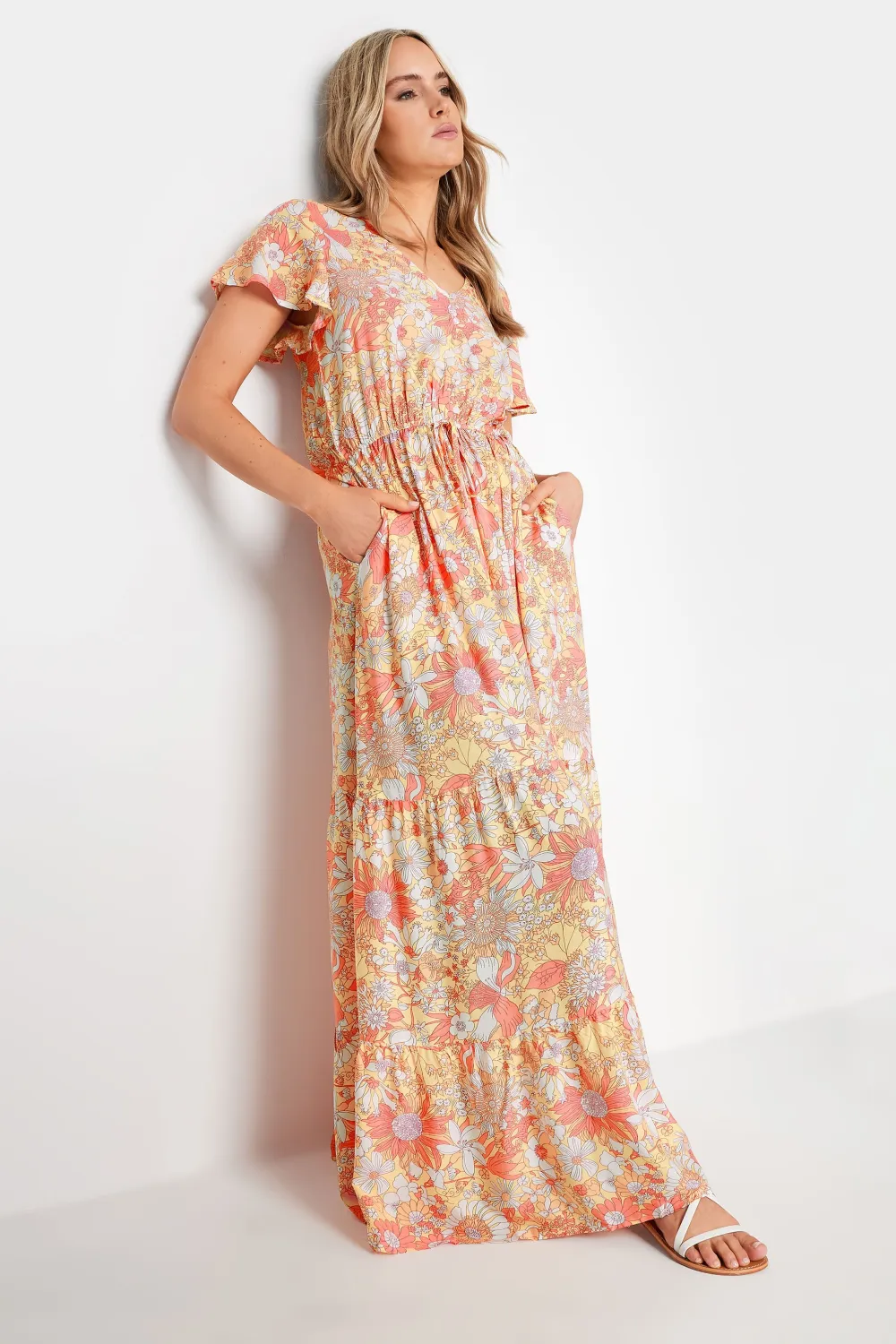 LTS Tall Yellow Floral Print Maxi Dress