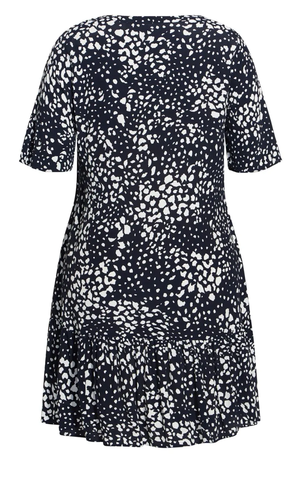 Evans Black Animal Print Smock Dress