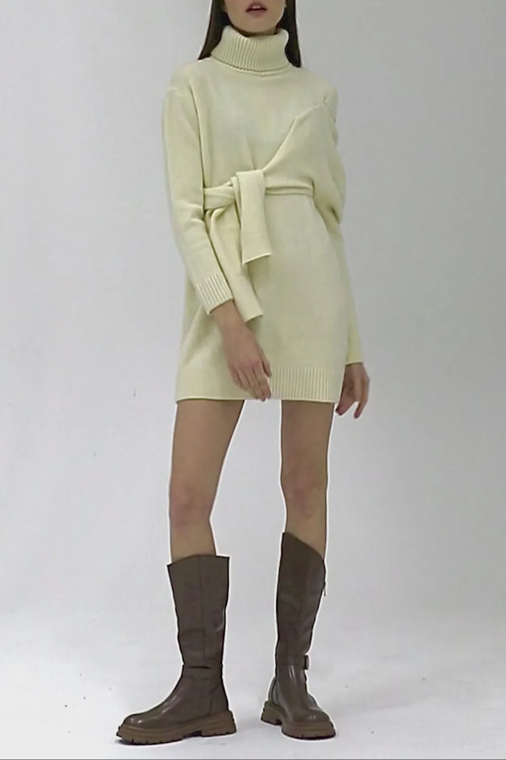 Tie Front Sweater Dress