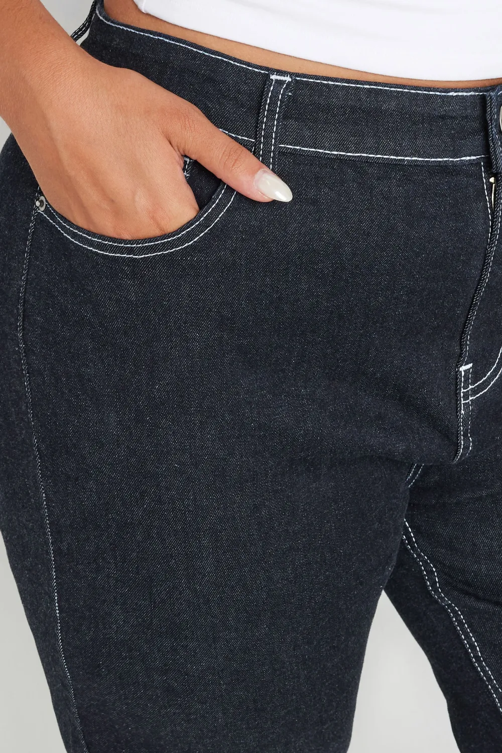 YOURS Curve Indigo Blue Wide Leg Turn Up Jeans
