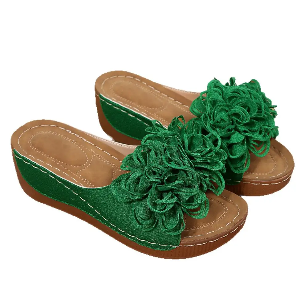 Plain Front Slide Sandals