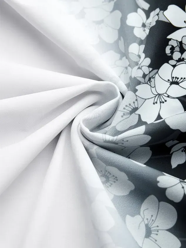 Casual Floral Printing Tankinis Scoop Neck Two-Piece Set