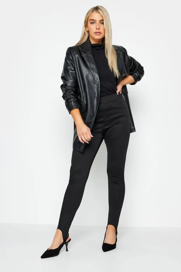 M&Co Black Ponte Stirrup Leggings