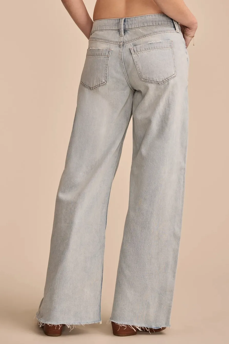 Wide Leg Liquid Denim Luxe Palazzo