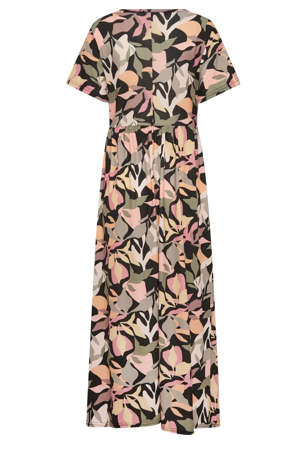 M&Co Black Tropical Print Maxi Dress