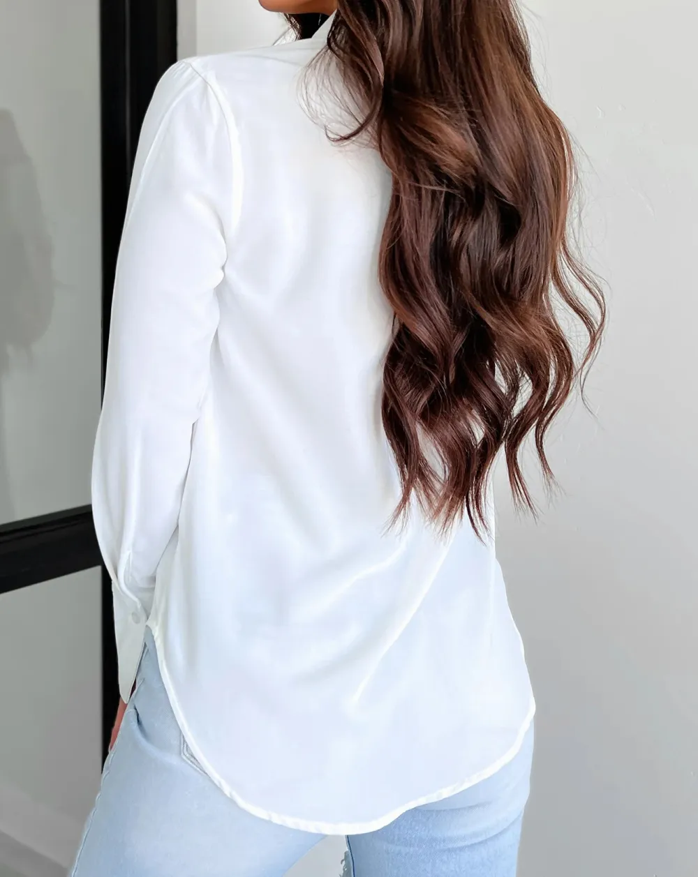 Crepe Covered Placket Dress Shirt